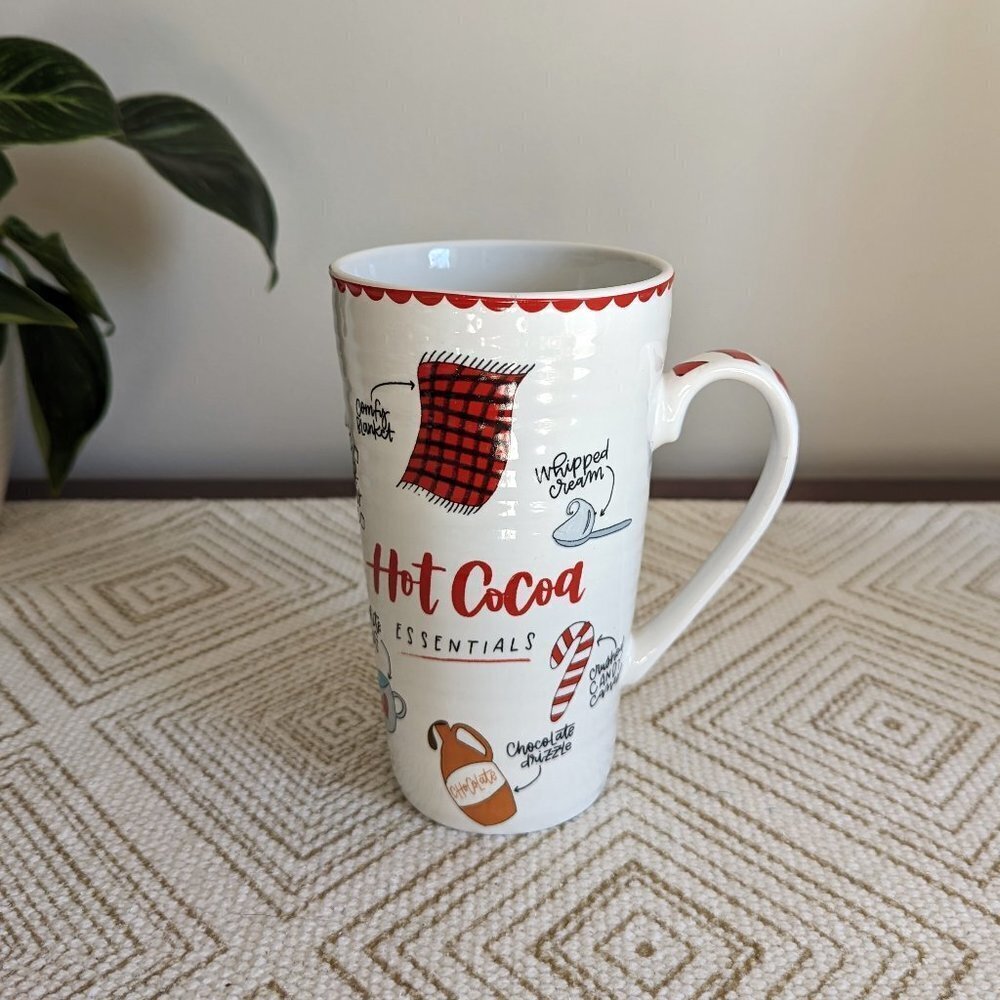 Pier 1 Hot Cocoa/Coffee Mug Holiday 16oz